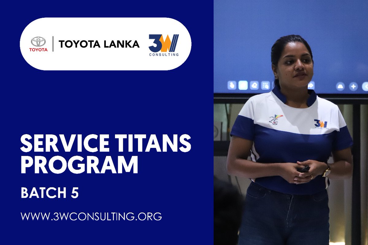 3WC_Official's tweet photo. Embracing excellence in every stride! 🎉🎊

Excited to announce the culmination of another successful chapter in our journey towards service perfection with the completion of the 5th Batch of our Service Titans program for @ToyotaLanka. 🌟

#3WConsulting #Toyota  #LKA #Japan

1/2 https://t.co/zq5JGJMXX9