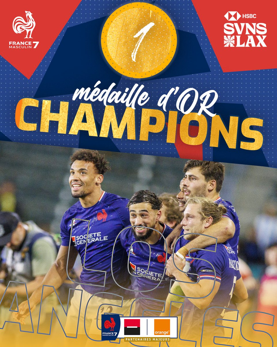 💙🤩 𝐁𝐋𝐔𝐄 𝐃𝐀𝐘 𝐈𝐍 𝐋.𝐀. ! 🇫🇷 LES BLEUS SONT CHAMPIONS À LOS ANGELES ! 🇺🇸✨ #France7 #HSBCSVNSLAX | @svnsseries @RugbyPass_FR