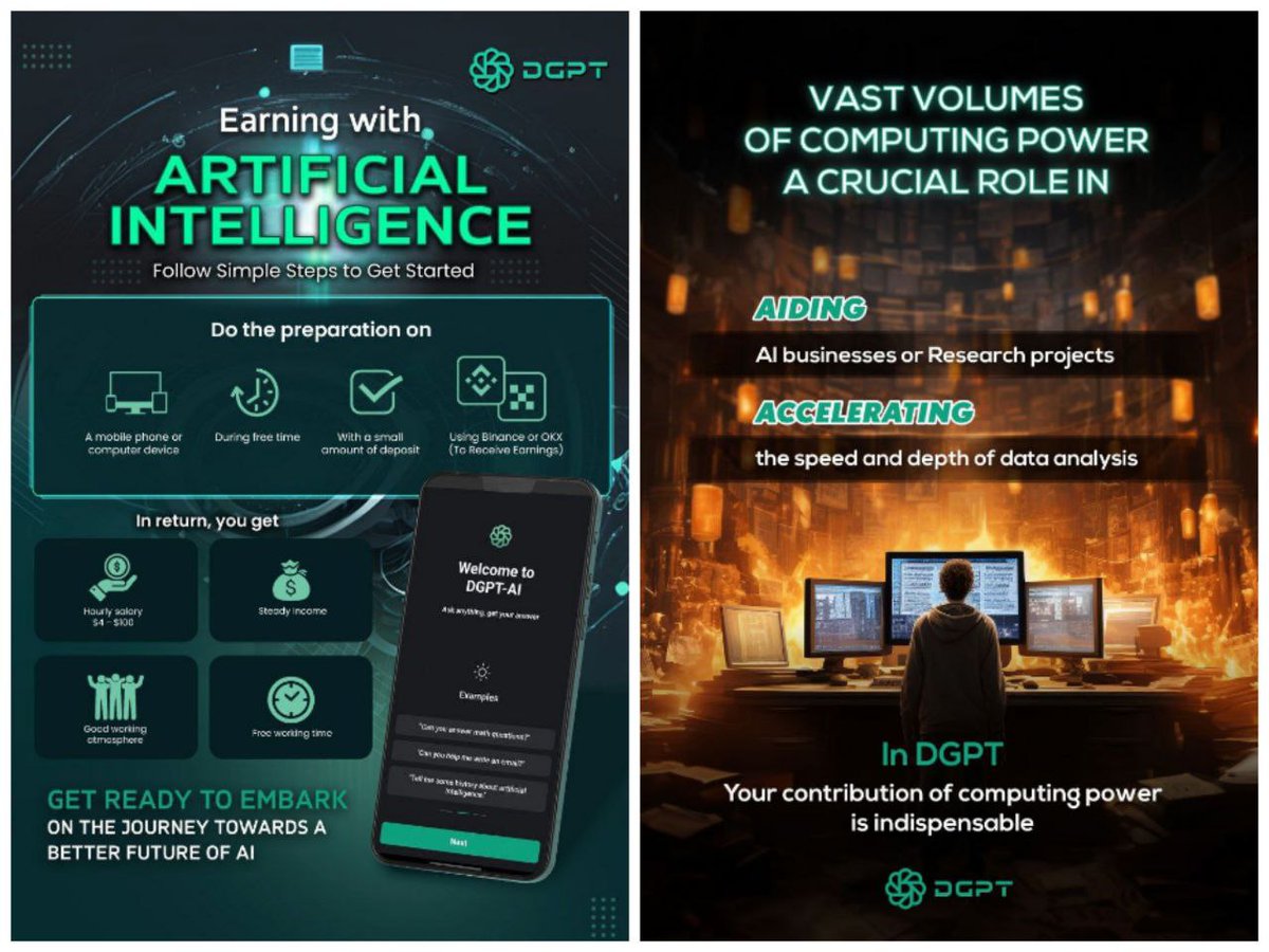 CosimoD10860876's tweet photo. 🔥DGPT🔥Piattaforma di contributo alla potenza di calcolo dell'intelligenza artificiale, puoi noleggiare un acceleratore per completare la formazione e guadagnare un profitto di $ 15- 100 in profitto giornaliero. #DGPT #AI Clicca sul link dell'APP:https://t.co/wfDPlrovDp https://t.co/qmBnmTERuj