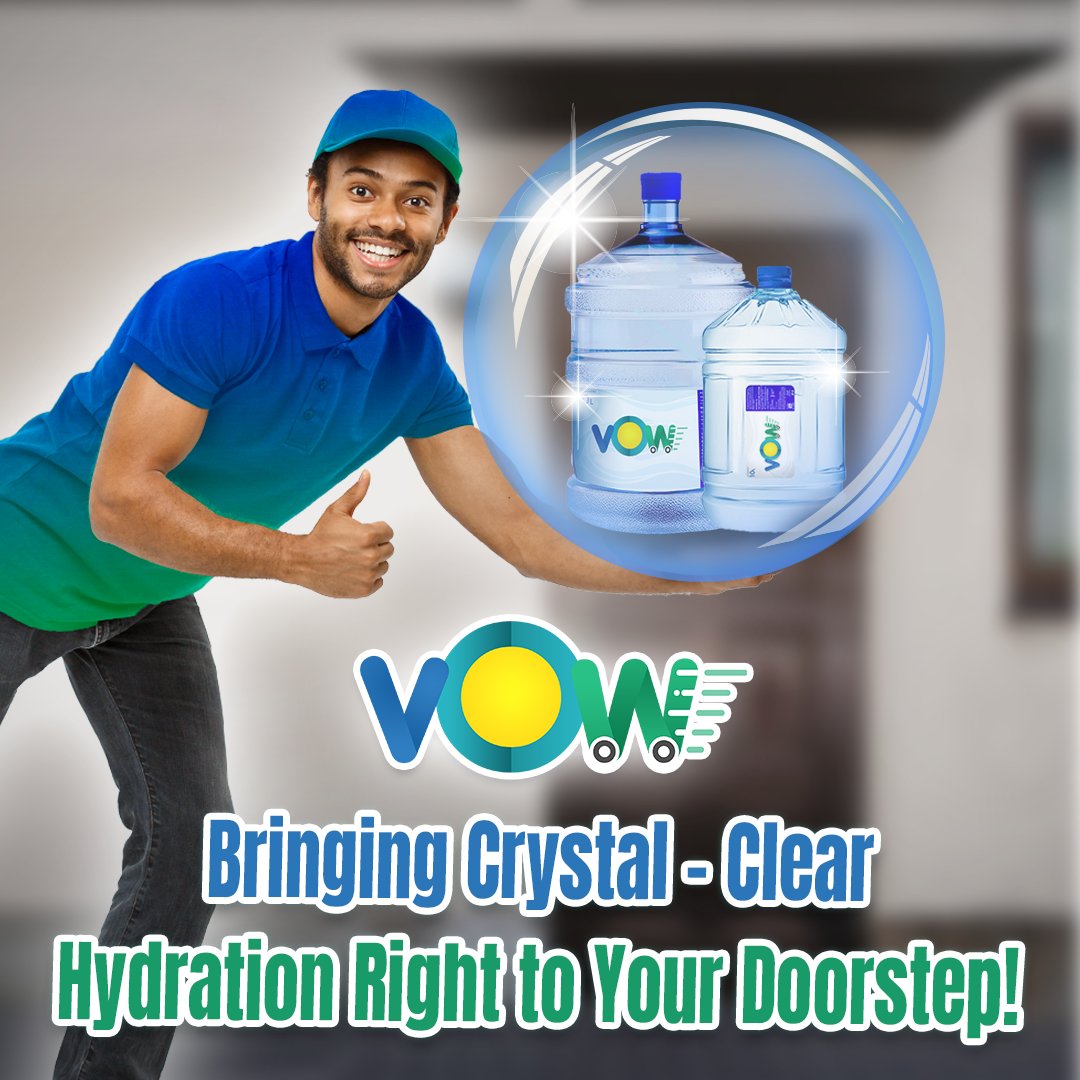 Bringing Crystal-Clear Hydration Right to Your Doorstep!

#HealthBoost #VOWWater #MineralRich #StayHydratedStayHealthy #Beginning #Mobilepp #Easytoaccess #WaterSuppliers #Waterdrops #DoorstepDelivery