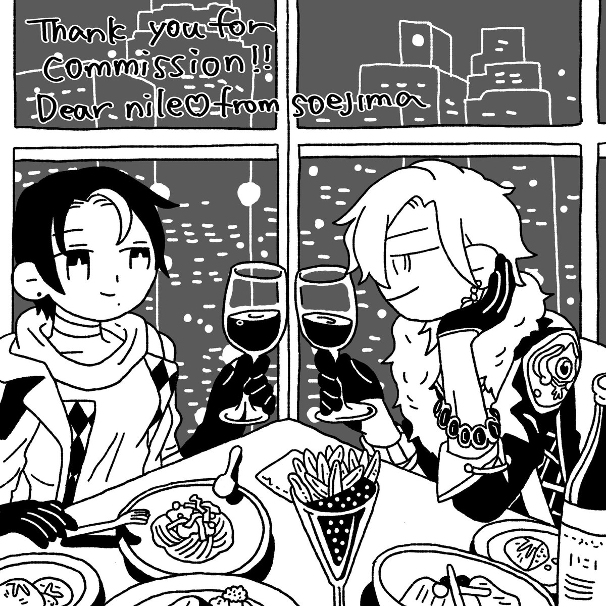 skebありがとうございました!
引きのイラストを多く描いていますが、その分アップで人の顔を描く依頼が来ると気持ちこもります、、、
個展準備費用に使わせていただきます! 
