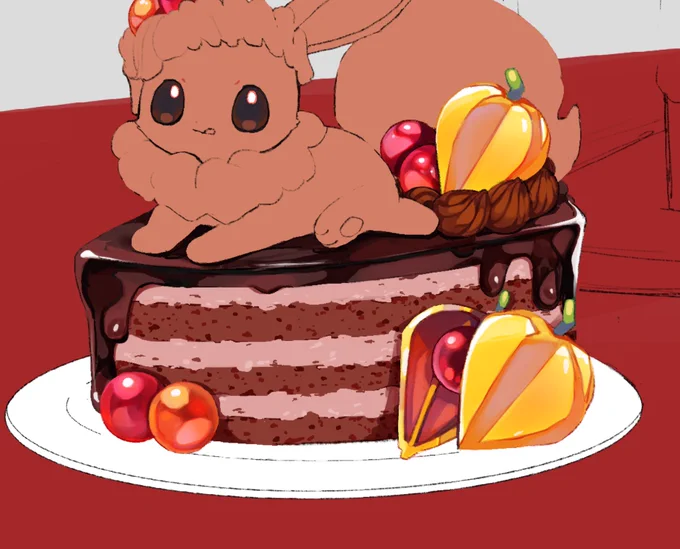 作業の息抜きにケーキ塗ってた楽し〜 