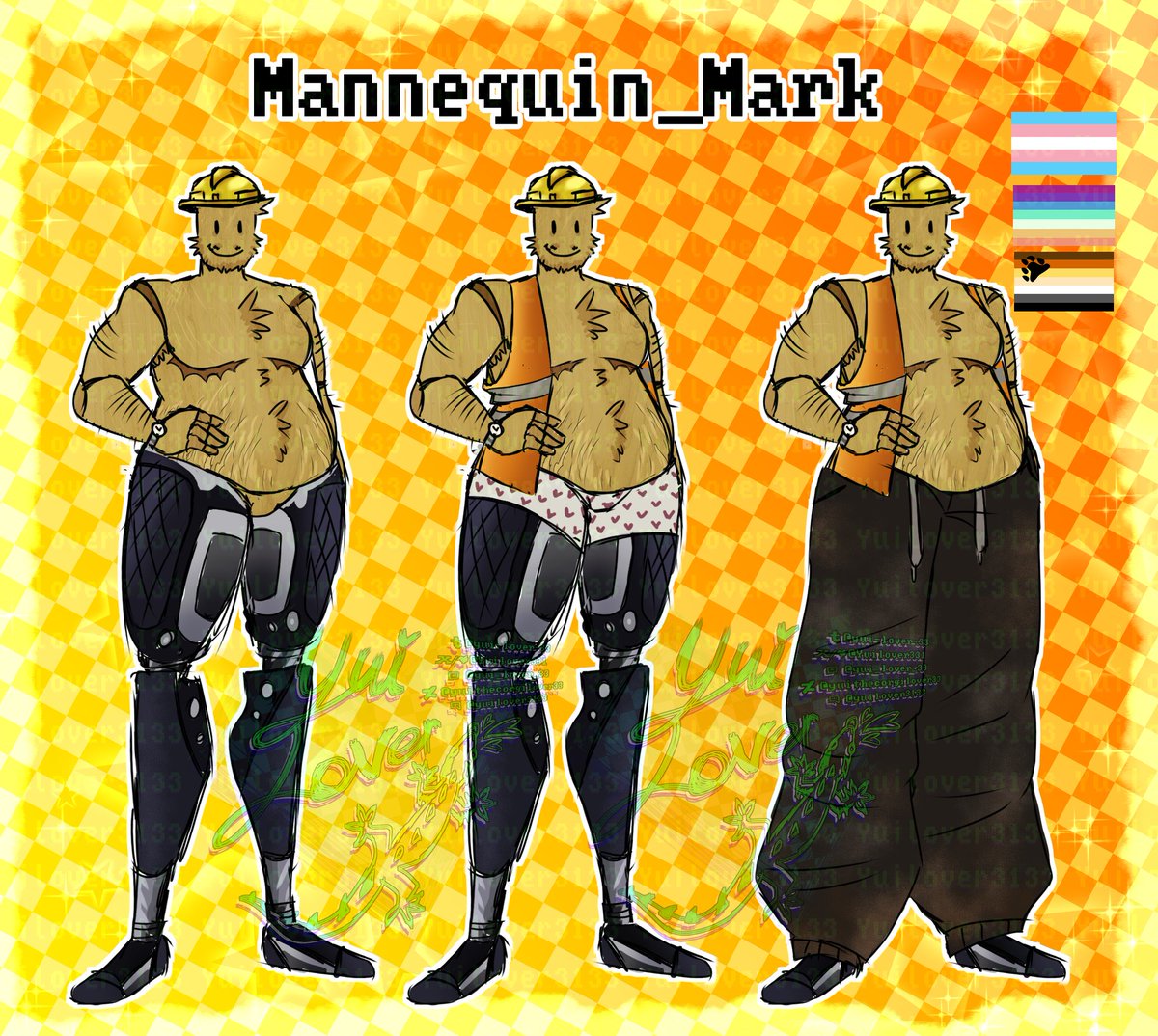 This was something I dont think I ever posted but I wanted to share my ver of Mannequin_mark :333!!!

I know It's odd I gave him prosthetic legs instead of his stand but I liked the Idea! :D!!

#regretavator #Regretevatorart #RegretevatorMannequin_mark  #RegretevatorMark