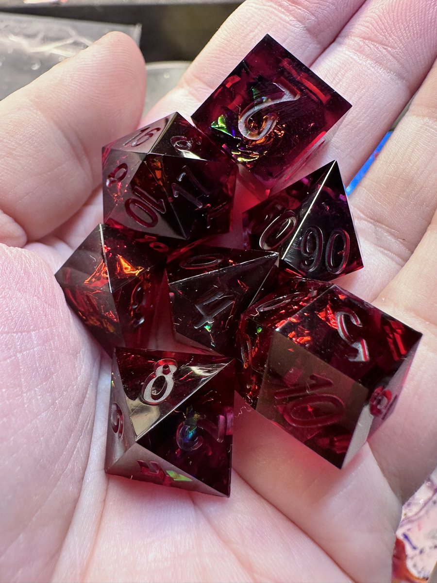 StardustShop_'s tweet photo. For anyone interested, this is a 🧵 of unfinished dice for sale. We have rent now and are going to put this towards utilities and insurance 🩵
I can sand/finish and paint these they will just be delayed if I do!

( these are $60 ) https://t.co/MB71DMjCTk