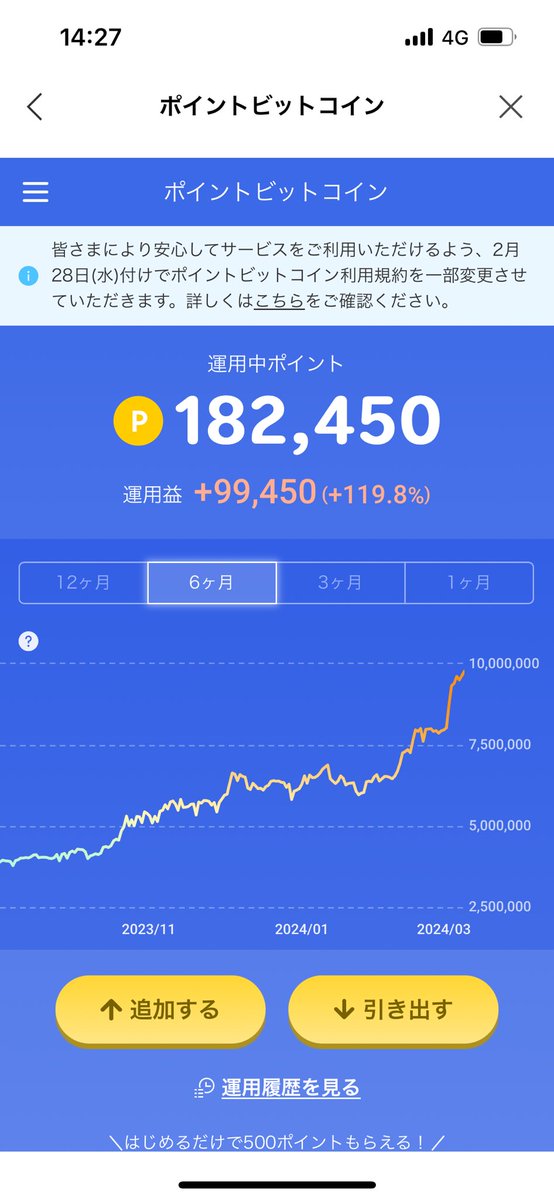 shammverse's tweet photo. ビットコインのおかげで楽天ポイントがざくざく💰
#ビットコイン #btc #楽天ポイント #ポイ活 https://t.co/JlPM492DWg