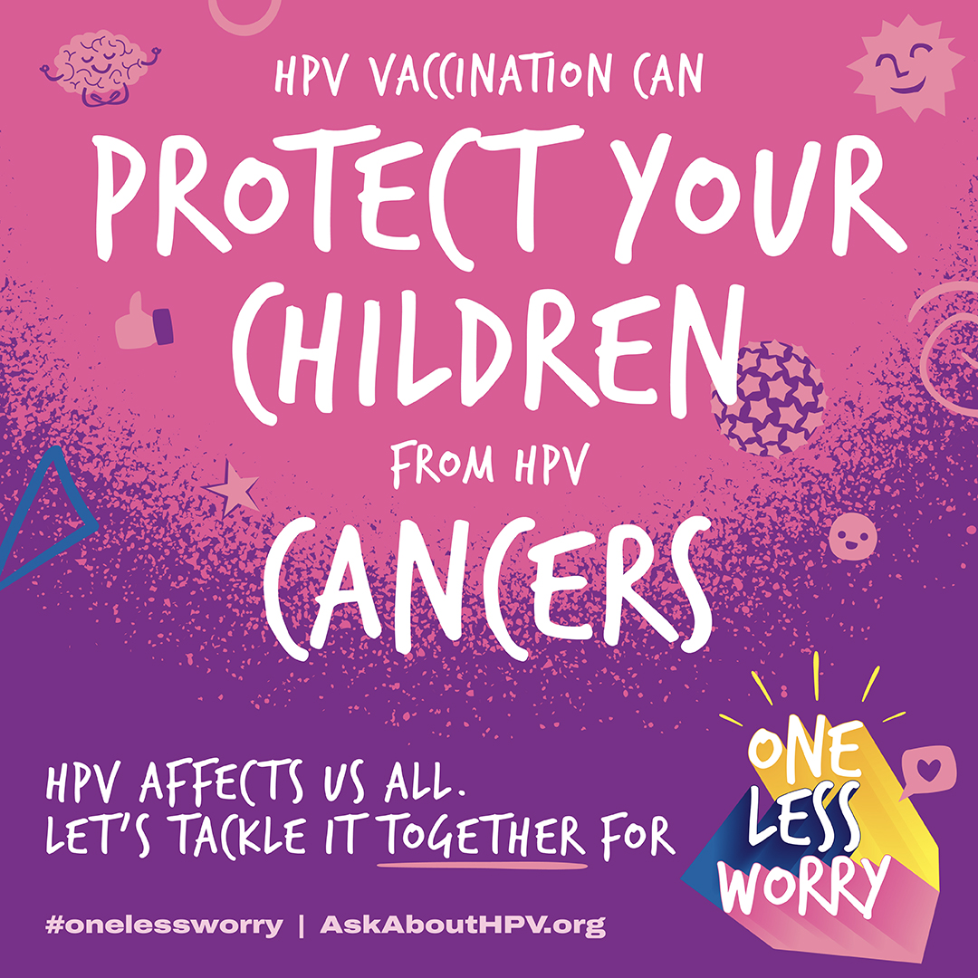HPV vaccination for boys and girls combined with cervical screening will help to eliminate HPV-associated cancers in Ireland. Please see AskAboutHPV.org #onelessworry