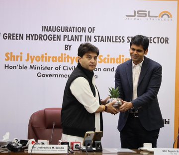 Union Minister of Steel inaugurates India’s 1st Green Hydrogen Plant in Stainless Steel Sector, paving the way for sustainable steel production