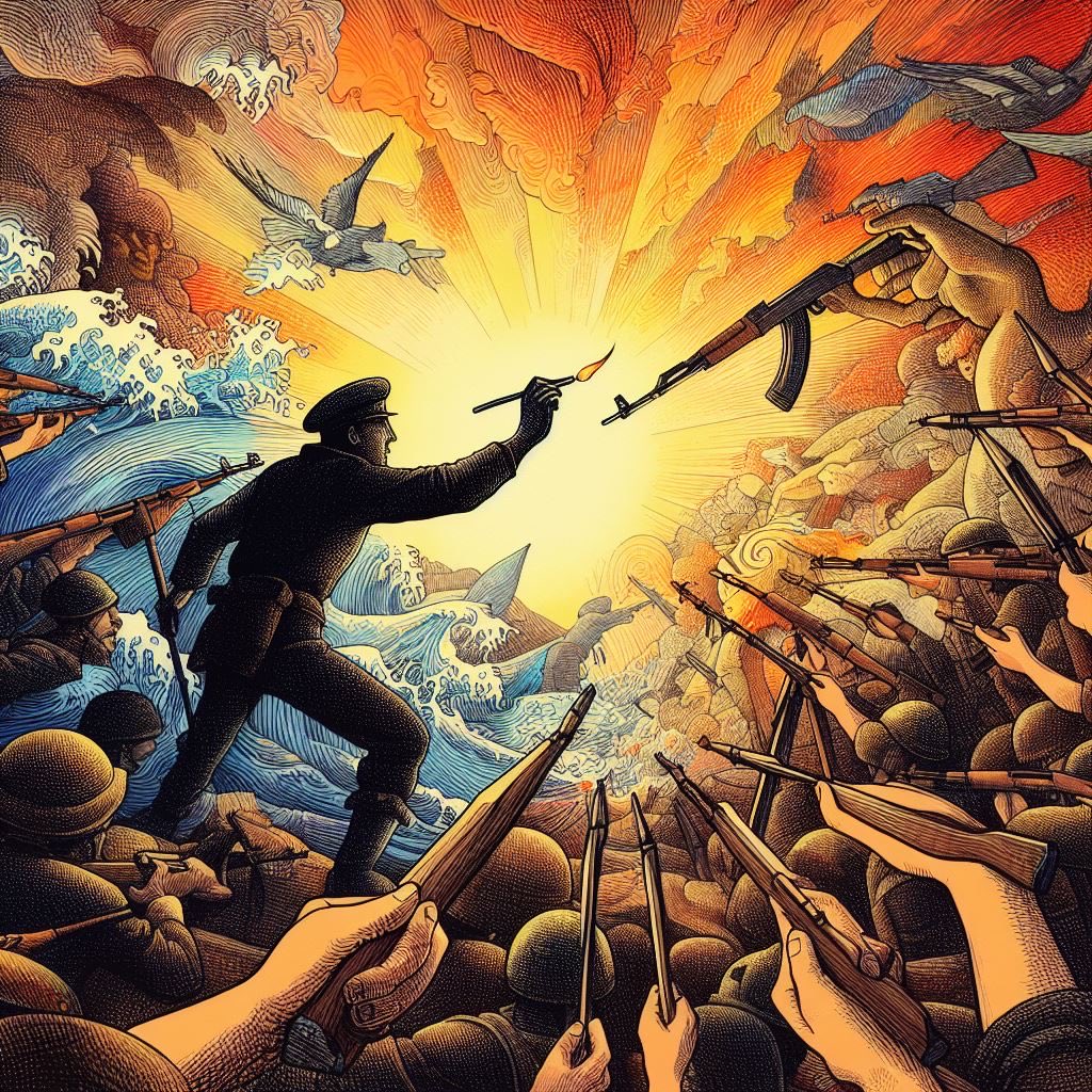 SavenSatow's tweet photo. "The Arms Fear the Pen" by Saven Satow with AI
#Pen
#Journalists
#Arms
#Israel
#Parestine
#Realism
#art
#ai https://t.co/ZOCvcDHfgY
