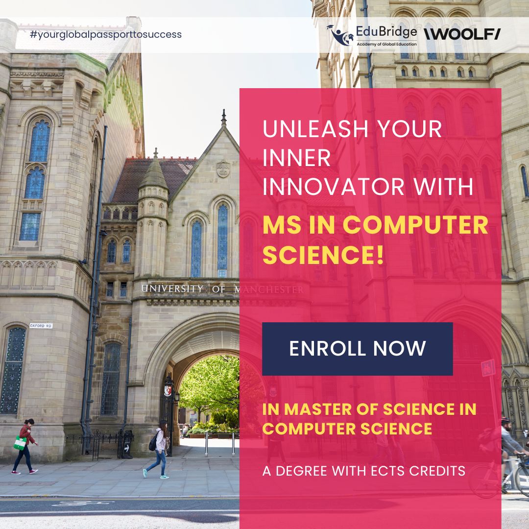 EduBridgelearn's tweet image. Tap into your innovative potential with our MS in Computer Science program!
Enroll now @ bit.ly/3wrdrSp for a Master of Science degree with ECTS Credits.
#MSComputerScience #FlexibleLearning #ComputerScience #PracticalLearning #SkillsDevelopment #ComputerScience
