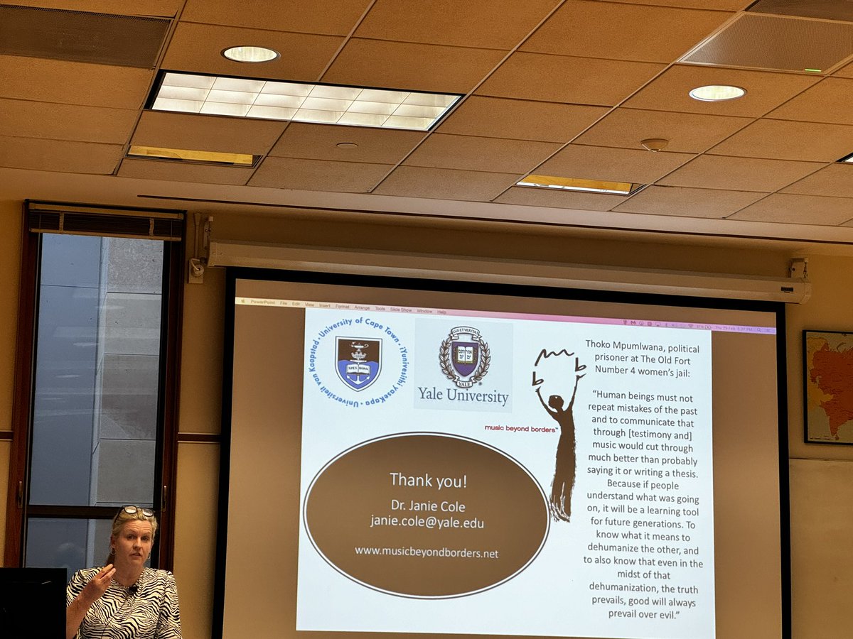 It was truly an honor and a privilege to welcome Dr. Janie Cole to share her profound insights on 'Senzeni Na?' at the CAS lecture series. Her talk on music, social change, and incarceration in the anti-apartheid struggle in South Africa truly enlightened us all.