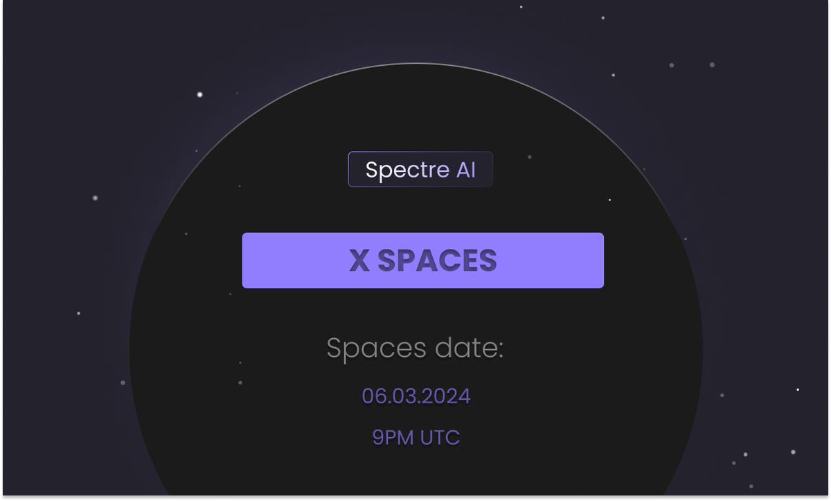 lezlie6180's tweet photo. @gordongekko Yeah got it, though can't happen to #SPECTRE. It total and circulating supply is 10 million and since it utility is gated it's a win for holders as they enjoy the parabolic ride and redefined trad!ng experience.

X Spaces coming up this Wednesday

@Spectre__AI https://t.co/7HYk48owMv
