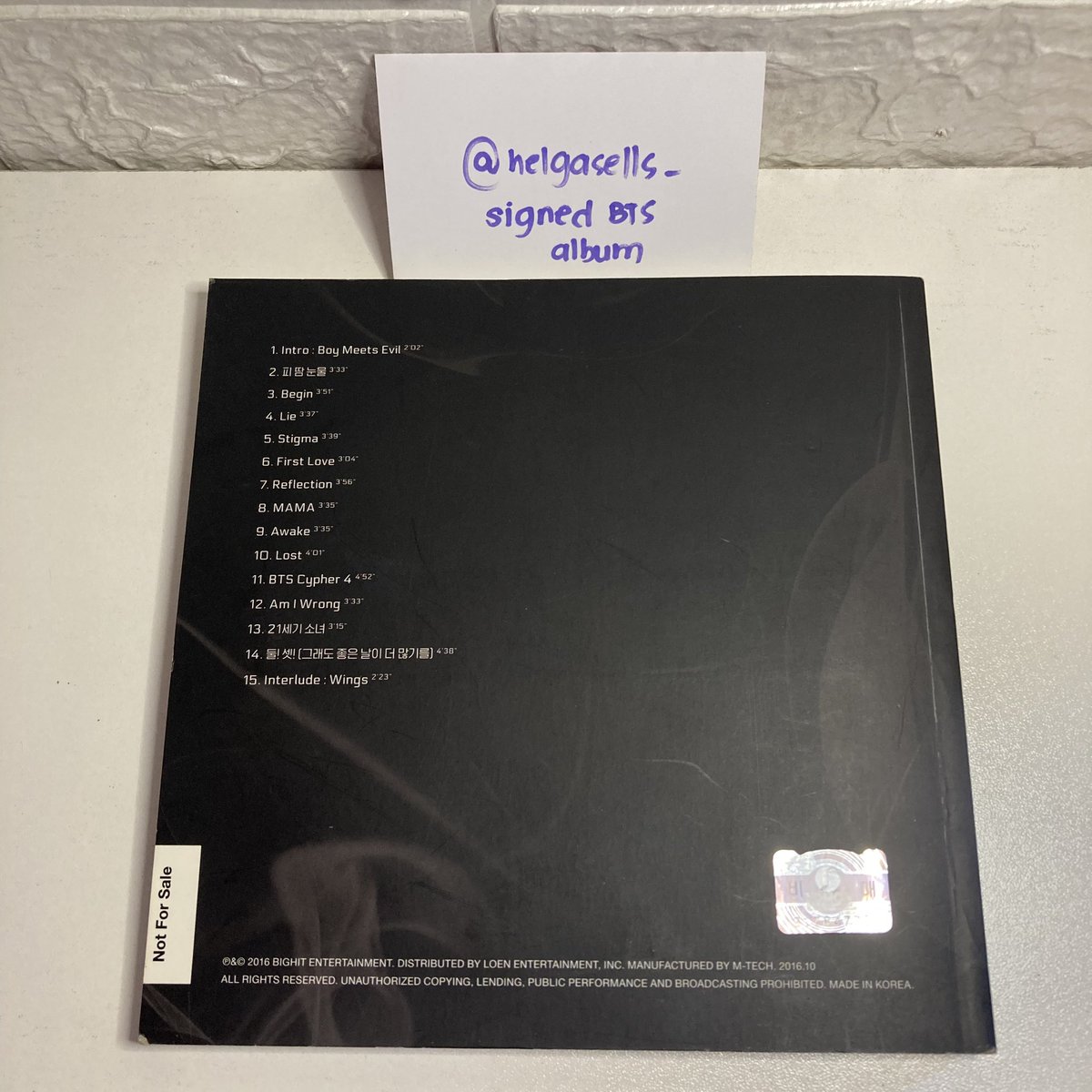 დ °ˋ～ wts lfb ph | #bentablesnihelga

bts wings signed album
— ₱6500 payo / ₱7000 1 month dop

onhand 
x sensi 

~ reply mine or dm to claim! 

#  bts wings album signed rare album