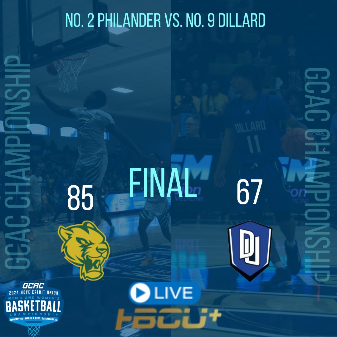 HBCUAC's tweet photo. Final from Stillman.

PSU takes the 2024 Hope Credit Union Hope Credit Union GCAC Championship Tournament Title! 

#MarchMadness #HBCUHoops #GCACHoops https://t.co/OWAUVHZ8nj