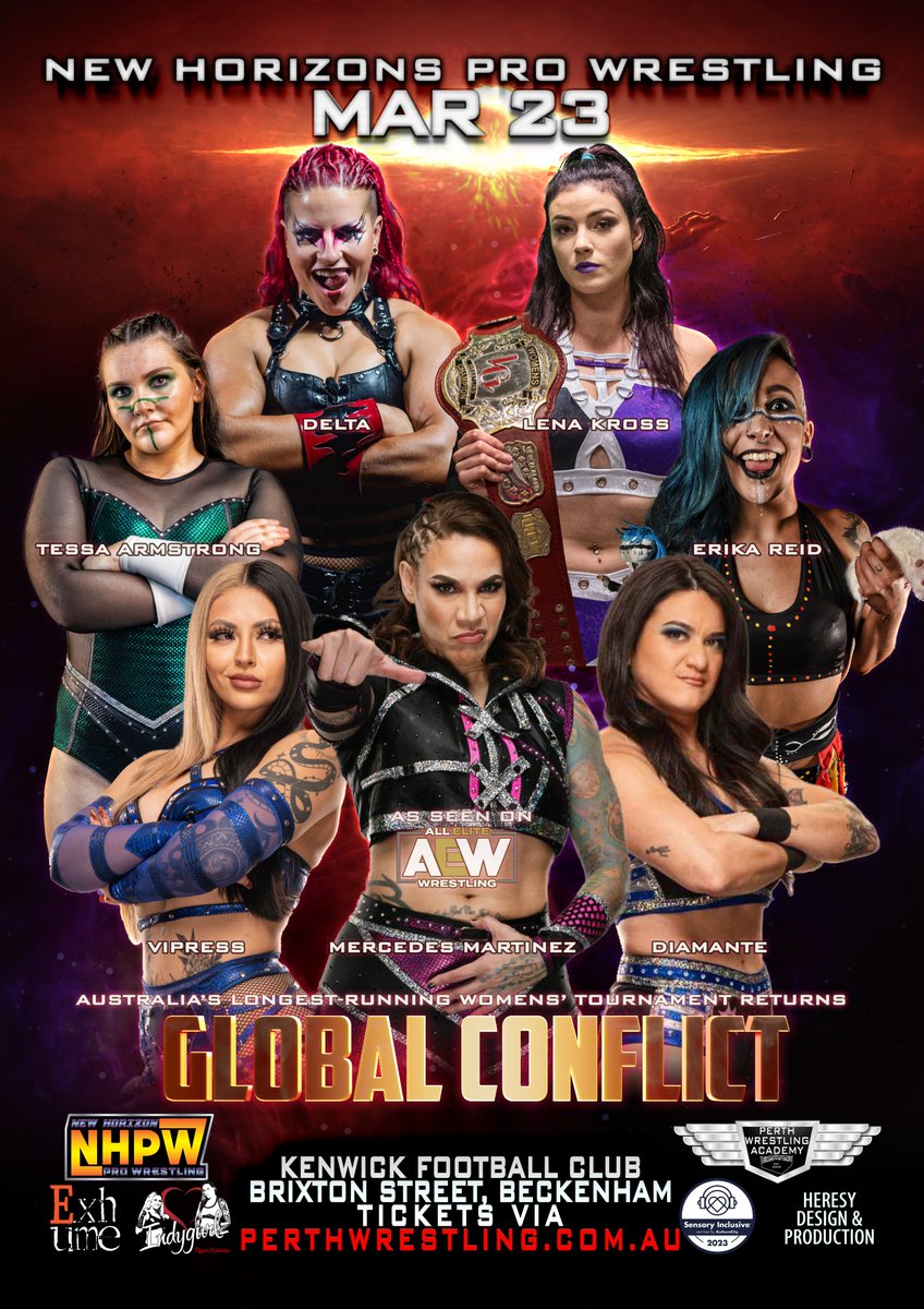 Western Australia, South Australia, Queensland, Wiradjuri, America, Cuba, Puerto Rico, Guatemala, Mexico - all represented in @IndyGurlzAu 2024 Global Conflict event. And we're not done yet! 🎟️: perthwrestling.eventbrite.com.au