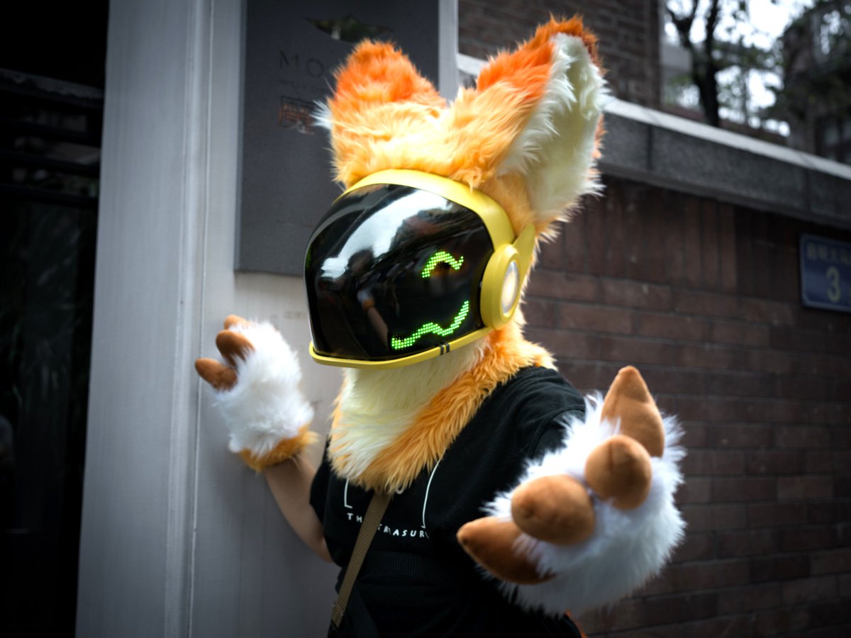 RhodesKavan's tweet photo. My protogen!
Her name is Toast!
Made by Ruby Protogen Studio!
Before May, full suit will be finished.I will take her to the party in China!
Both 2 photo were taken by my friend.
#protogen #furryartist #fursuit https://t.co/zEWZLxbxi1