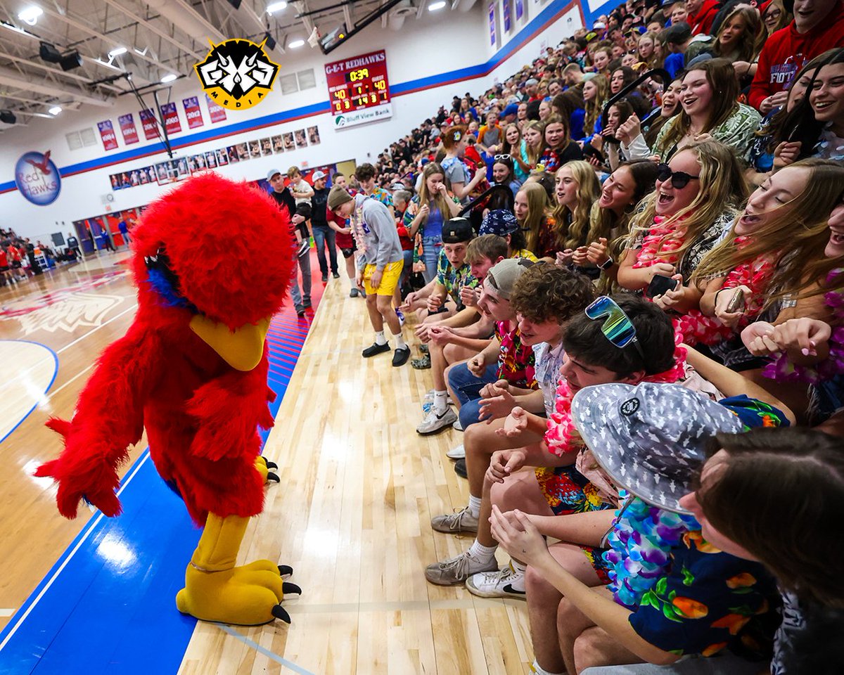 NBGX3Media's tweet photo. 3-2-24 G-E-T students go on a wild roller coaster ride led by their mascot during a timeout in Saturday's Division 3 regional final game with Arcadia.
#getredhawks #wisbb
Nate Beier/ https://t.co/r4EpRlxCNb 2024 https://t.co/5kNcby5CMb