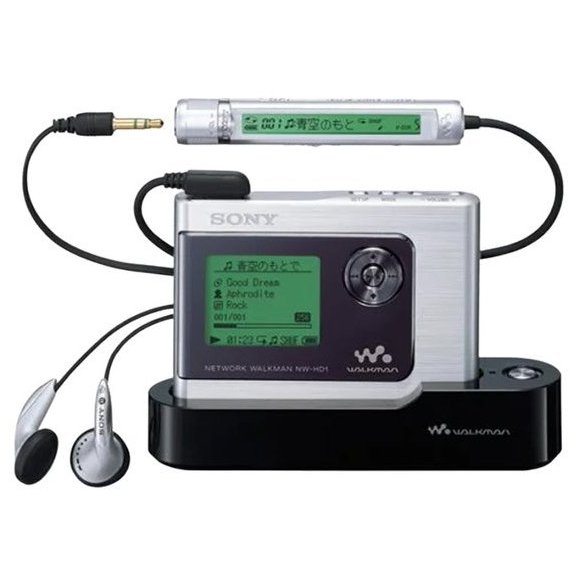 The 2004 Sony Walkman NW-HD1 was a groundbreaking digital audio player that used a 20GB hard drive to store up to 13,000 songs in MP3 or ATRAC3 formats with a 30-hour battery life.