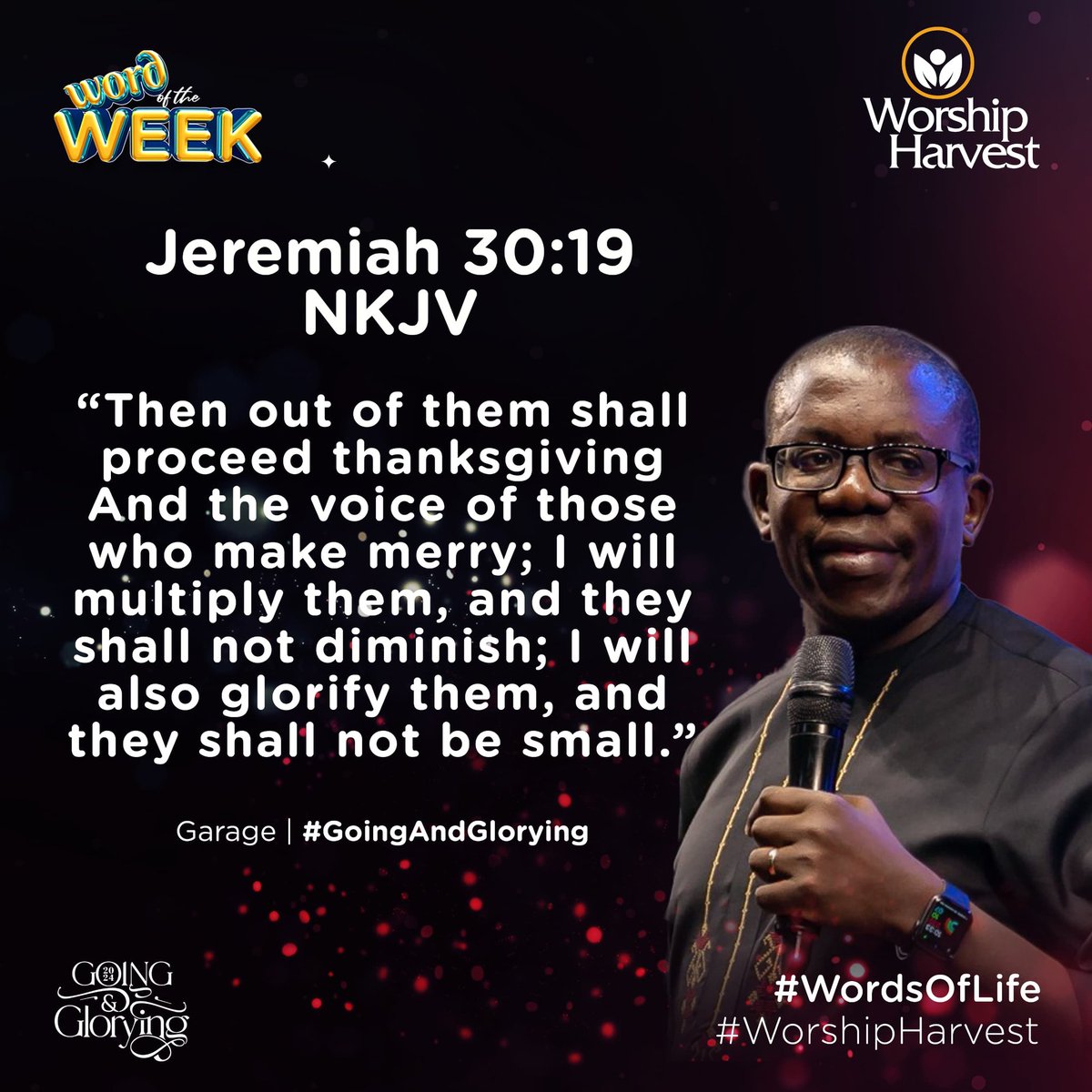 Happy New Week! 😊

#WordOfTheWeek #WordsOfLife #WorshipHarvest #GoingAngGlorying