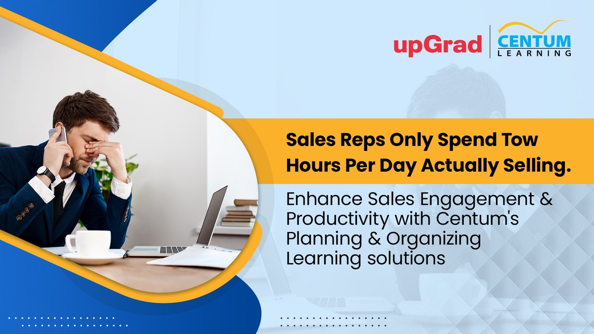 CentumLearning's tweet image. Maximize your sales team&apos;s effectiveness with Centum&apos;s planning &amp;amp; organizing training. Equip your team with the skills to better manage their day, focusing on strategies that increase active selling time and drive sales success. ow.ly/yCj650QKyZw

#sales #training #skills