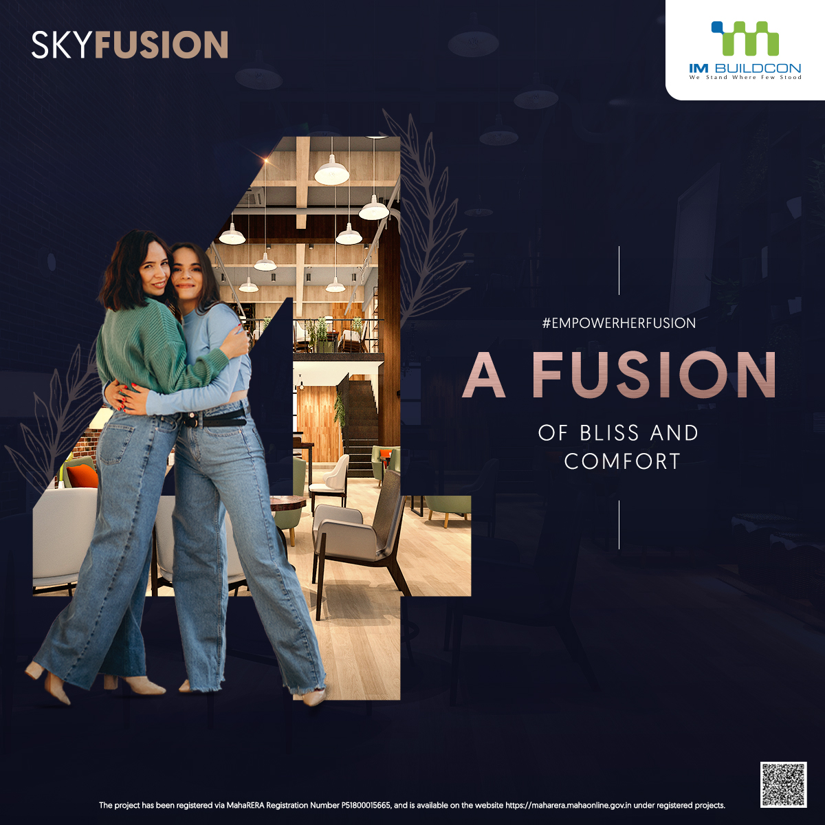 IBuildcon's tweet photo. From the warmth of comfort to the joy of bliss, women effortlessly embody the best of both worlds.
#IMBuildcon #SkyFusion #WomesDay #RealEstate #GoregaonEast #AffordableLuxury #MumbaiRealEstate #Cityscape #LuxuryLivivng #2024 https://t.co/qOywEVksUj