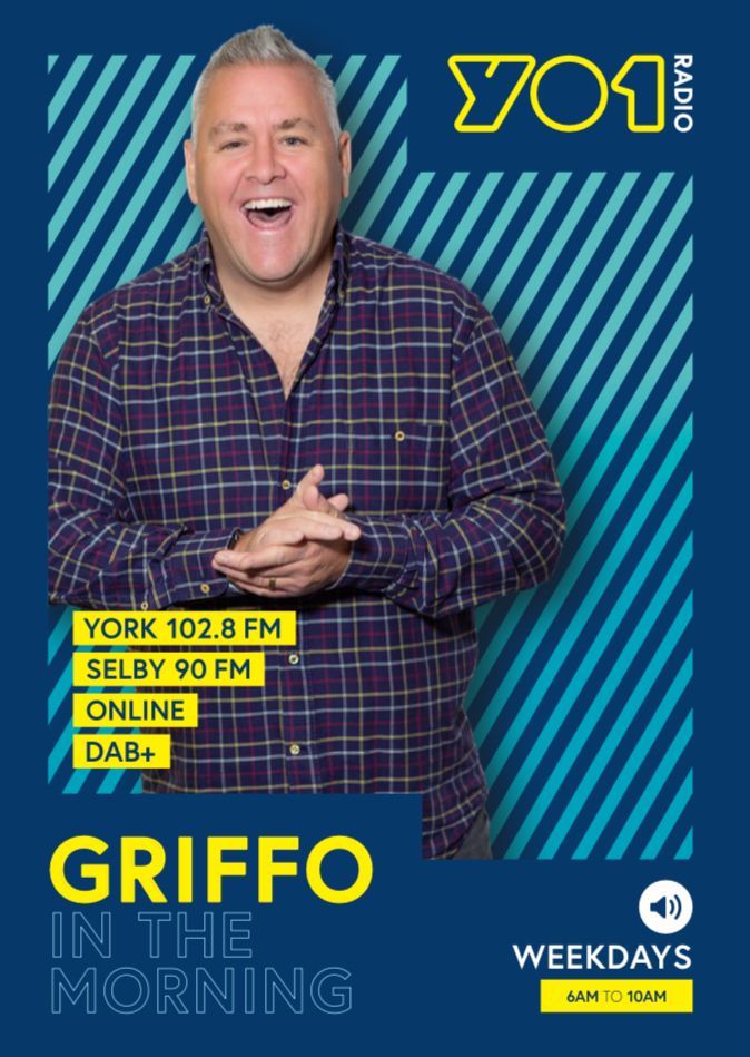 Wake up with the smiliest man on radio! 💙’Griffo In The Morning!’ On YO1 Radio!💙 Fantastic music and all the news, roads, weather and chat you need for your weekday morning! Go on get up and listen to him now! buff.ly/3xPqpr7