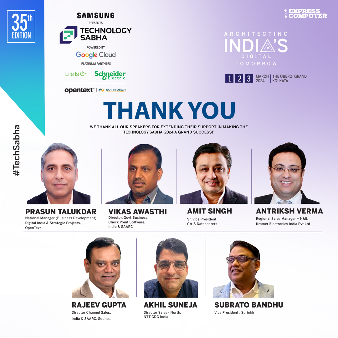 We thank all our Speakers for extending their support in making @SamsungIndia presents #TechSabha 2024 - A Grand Success! Powered by @GoogleCloud_IN  | Part - 6

@OpenText @CheckPointSW @CtrlSDC @KramerElec @SophosMEA @NTT_GlobalDC_IN @Sprinklr @srikrp @NivedanPrakash @H_Y_Desai