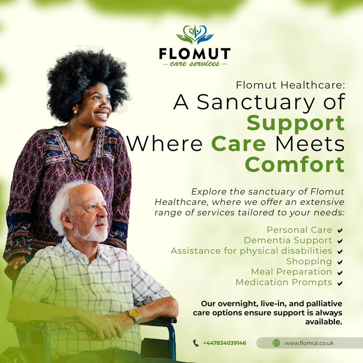 Find warmth and care entwined at FLOMUT, where your well-being is our heart's work. Experience a haven of support tailored just for you.