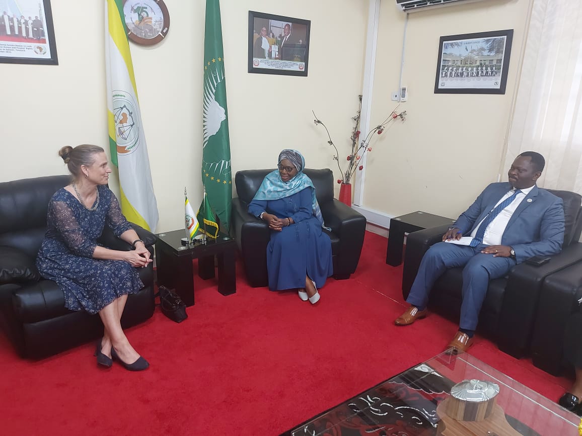 Deputy Minister of @GermanyDiplo, Katja Keul, paid a courtesy call to @court_afchpr . She had a fruitful discussion with Lady Justice Imani Aboud, the President of the Court.