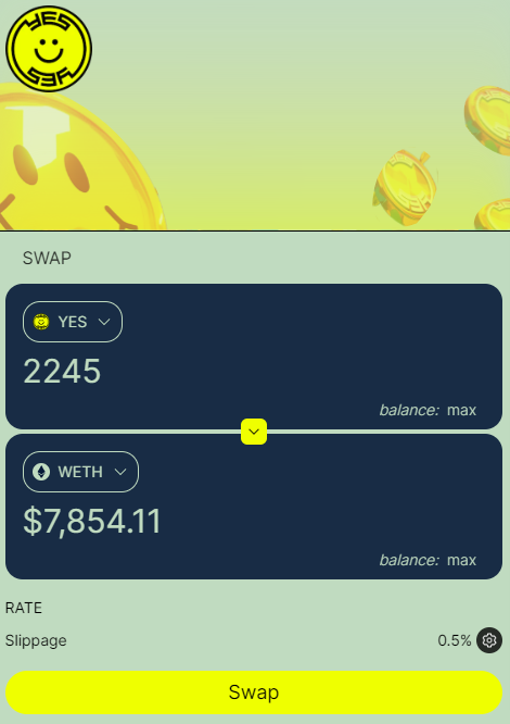 window_fresh's tweet image. got my $YES bag