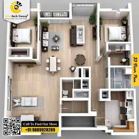 CivilArchgroup's tweet photo. Excited to share our latest 3D floor plan design!
📷📷 Elevate your space with innovative layouts crafted by Civilarch.
Call us at 9889928289 or visit https://t.co/Ox1d0dxrEN for personalized design solutions. #Civilarch #InteriorDesign #HomePlanning https://t.co/CgoDJHW55l