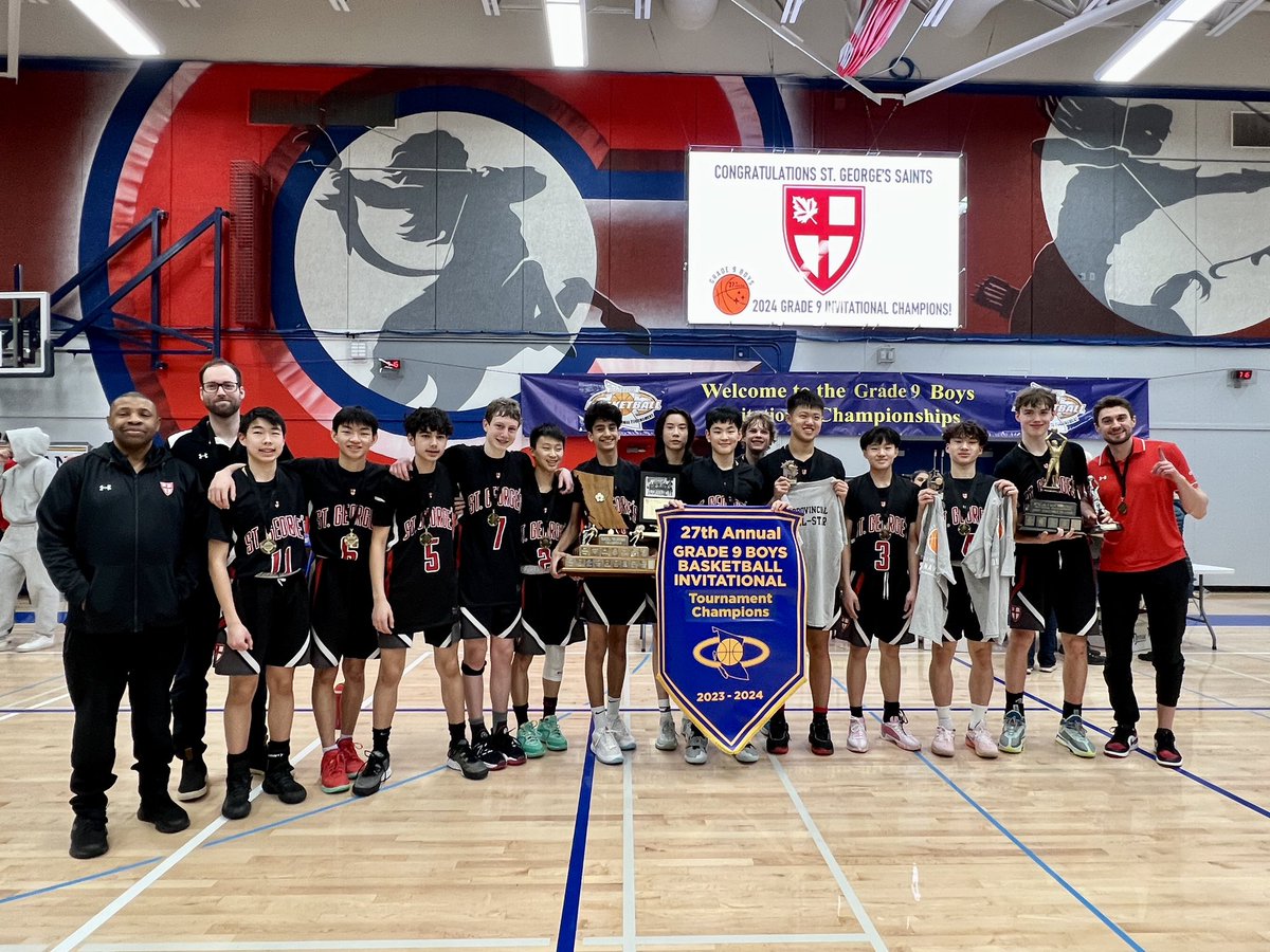 ATHLETICSaints's tweet photo. Well done to our Grade 9s for winning the Grade 9 Boys Basketball Invitational Tournament today!! 

Ian Tyler ‘27 - Tournament MVP
Fran Coltellaro ‘27 - 1st All Star
Andy Jiang ‘27 - 3rd All Star

Thank you @Centaurathletic for hosting the tournament this weekend! @bcboysbball https://t.co/GO63zRzBDh
