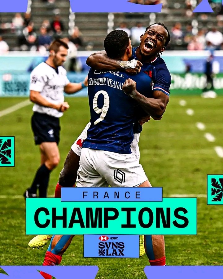 France beat an injury-hit Great Britain 21-0 in the men’s final of the Los Angeles Sevens on Sunday to claim its first title in the rugby sevens World Series in 19 years.

#LA7s I #HSBCSVNSLAX