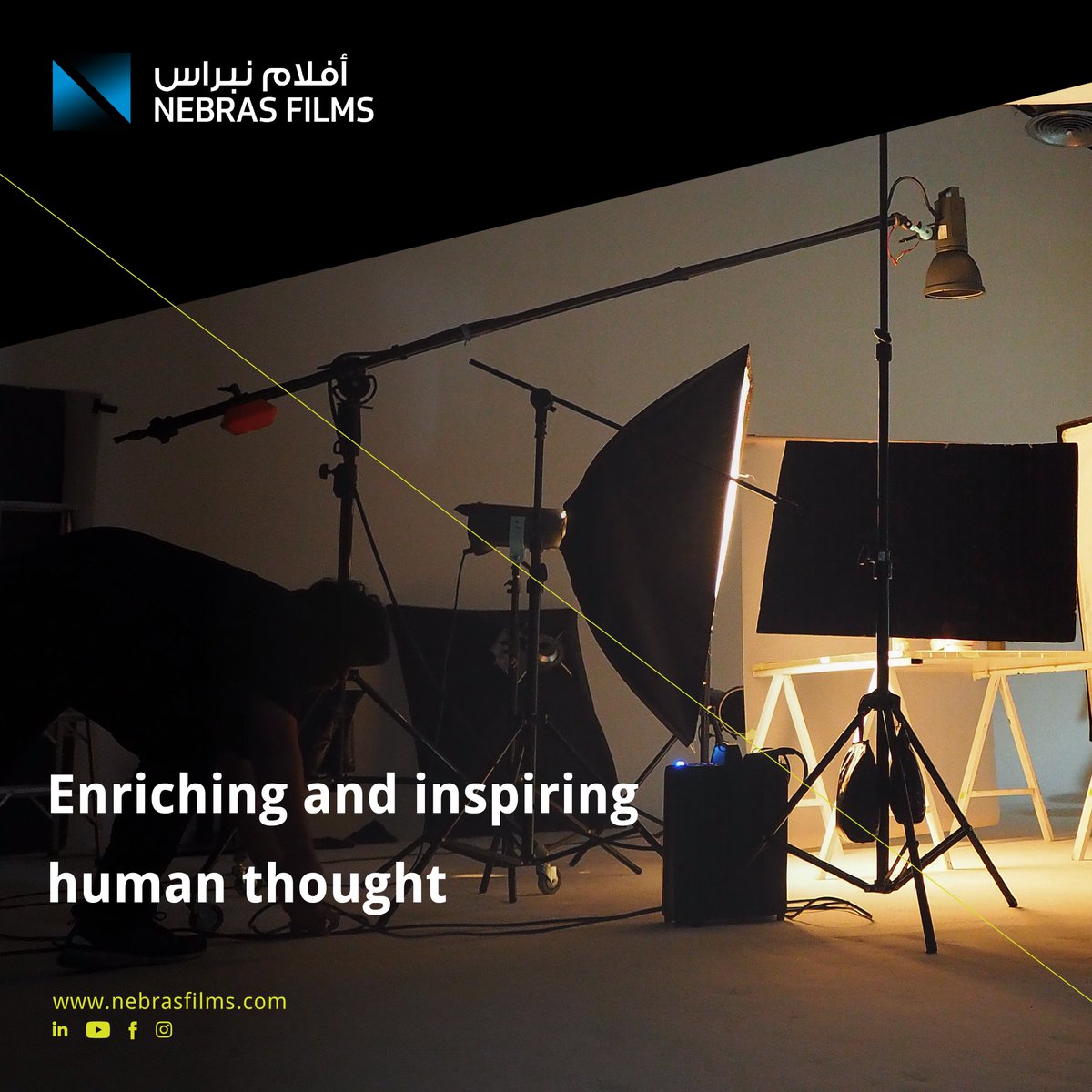 NebrasFilms's tweet photo. A full-fledged production studio and filmmaking entity in Saudi Arabia.

#NibrasFilms
#CinematicMagic
#أفلام_نبراس https://t.co/3TIIE2DlhO