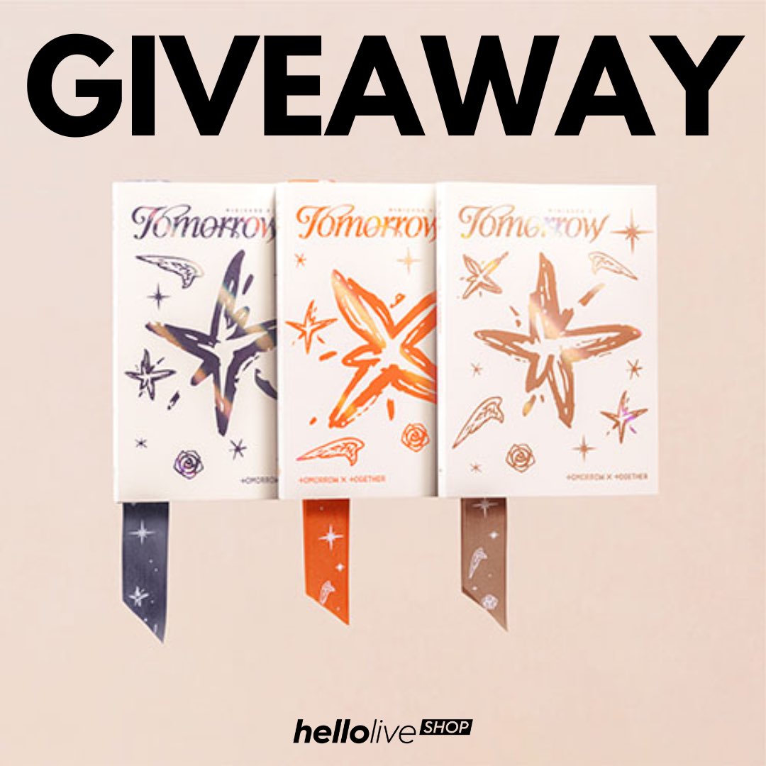 🛎️#Giveaway Alert for #moa💜💜 We're hosting a giveaway today featuring #TXT - [minisode 3: TOMORROW] 📌 Simple Rules 🌏Worldwide Giveaway (FREE SHIPPING) 🎉5 Winners 💜LIKE + FOLLOW @hellolive_shop 👬Tag 3+ friends who would love to win this(make them follow too and increase