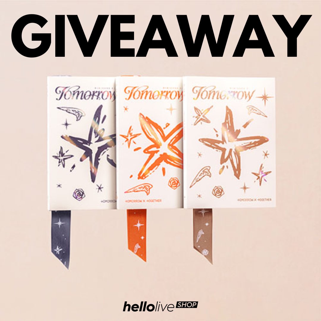 hellolive_shop's tweet photo. 🛎️#Giveaway Alert for #moa💜💜

We're hosting a giveaway today featuring #TXT - [minisode 3: TOMORROW]

📌 Simple Rules
🌏Worldwide Giveaway (FREE SHIPPING)
🎉5 Winners
💜LIKE + FOLLOW @hellolive_shop
👬Tag 3+ friends who would love to win this(make them follow too and increase the chance of the winning!)

⏰ Winner announcement 
MAR 12

You can #preorder giveaway item at our shop! 
🔗https://t.co/caNjVSSqeF

#kpopgiveaway #kpopga #kpop #kpopidol #kpopalbum #kpopmerch #kpopproduct #kpopgoods #kpopshop #kpopstore #giveawayalert