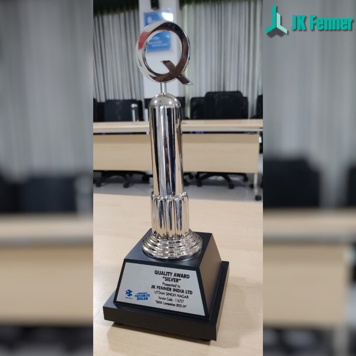 We are honoured to receive the prestigious BAL Quality Award by Bajaj Auto Ltd., Pantnagar, under the polymer category for 2023-24
#JKFenner #JKEvolve #JKGroup #Award #AwardRecognition #QualityAward #BajajAuto #Pantnagar #BALQualityAward #BajajAuto #Pantnagar #PolymerExcellence