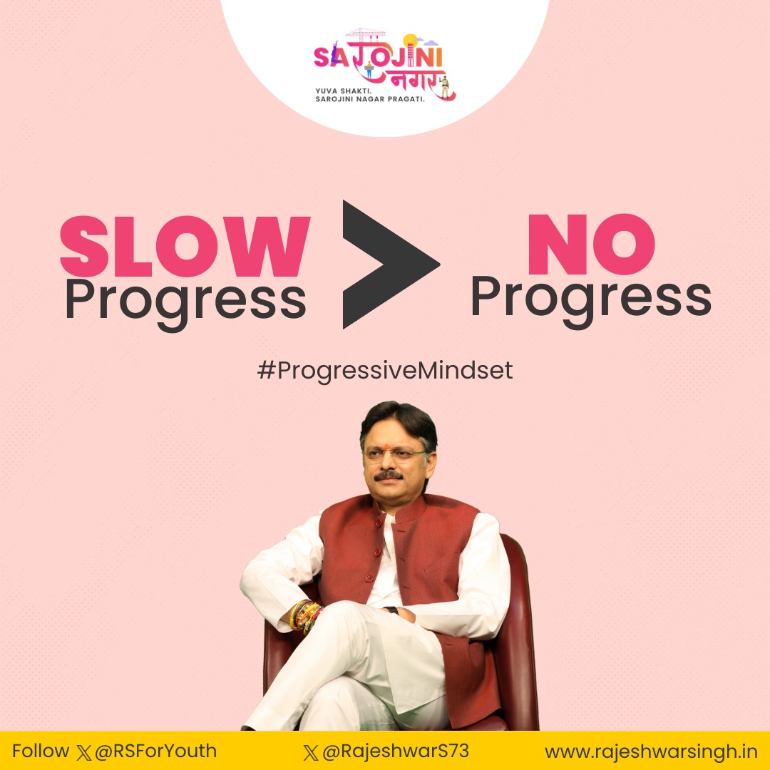 RSForYouth's tweet photo. Say NO to 'NO PROGRESS'!
Every step forward, no matter how small, is a victory on the journey to success.
#Mondaymotivation #thoughtoftheday #progressivemindset #RSforYouth https://t.co/L0dwe3kQ0p