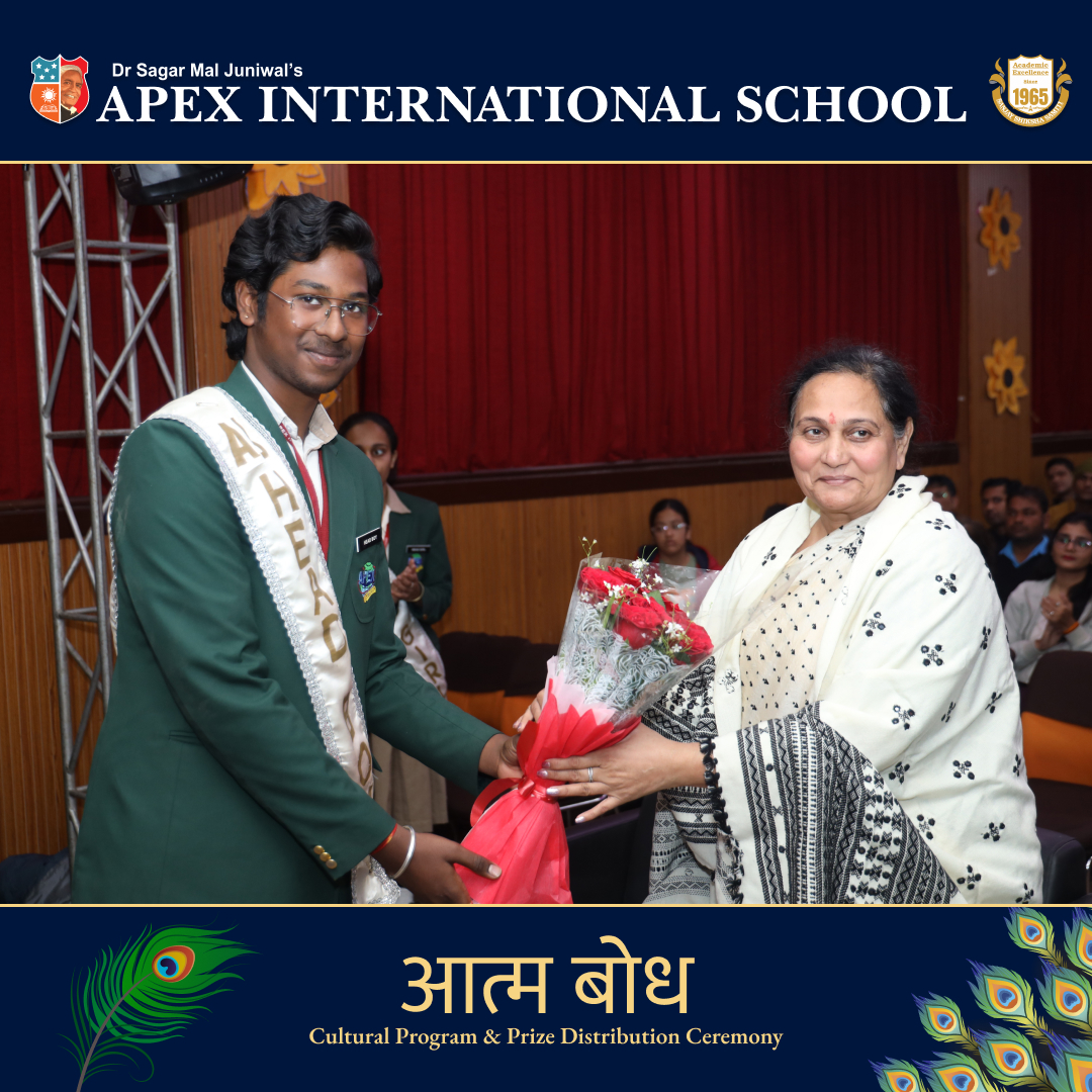 ApexSchool_Jpr's tweet image. Knowing yourself is the beginning of all wisdom'.
Apex International School organised a grand cultural show on the theme 'Atmabodh' meaning knowledge of the self. More than 500 students participated in the event.
#atmabodh #apexinternationalschool #culturalshow #knowledge