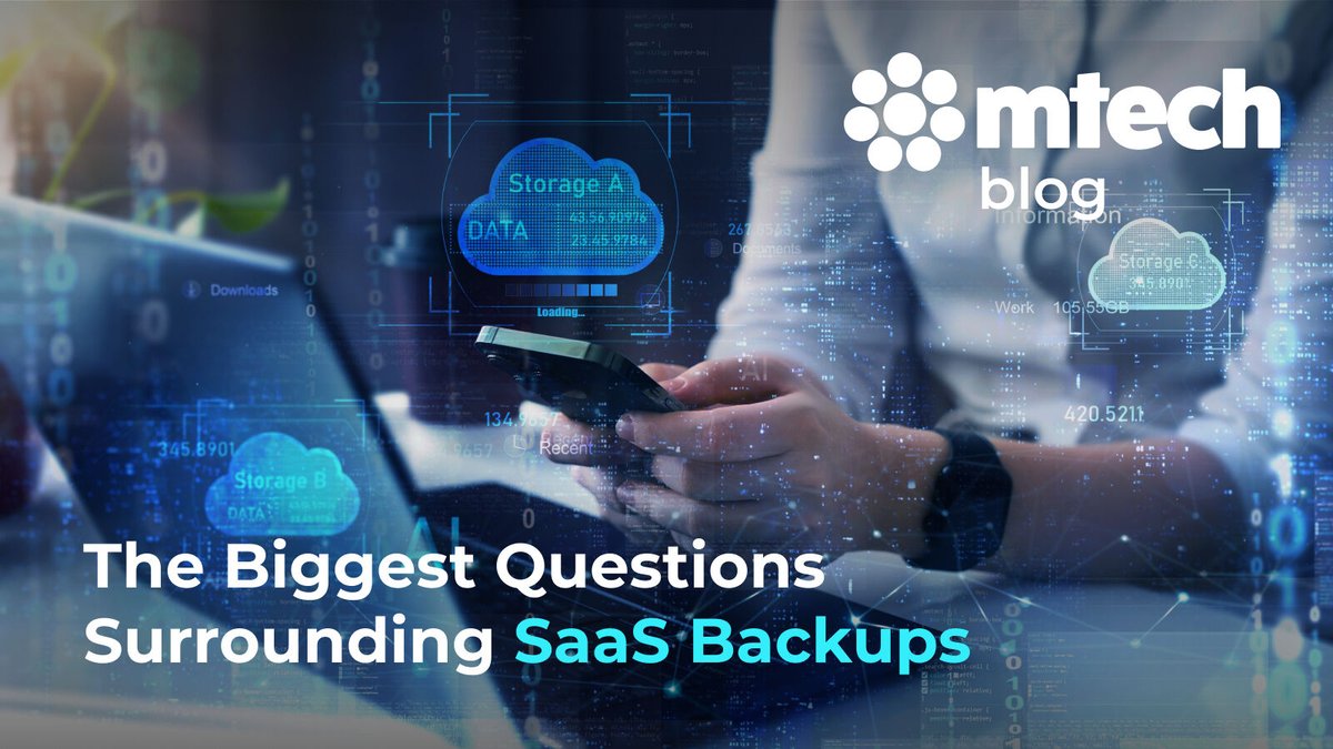 MTechIT's tweet photo. Our latest blog takes a deep dive into the biggest questions surrounding SaaS Backups, a service which gave us and and our clients confidence with automated backup and rapid recovery, in association with our partners at @Arcserve.

Give it a read here: https://t.co/chNgVKNbOy https://t.co/KLsm5wnZXk