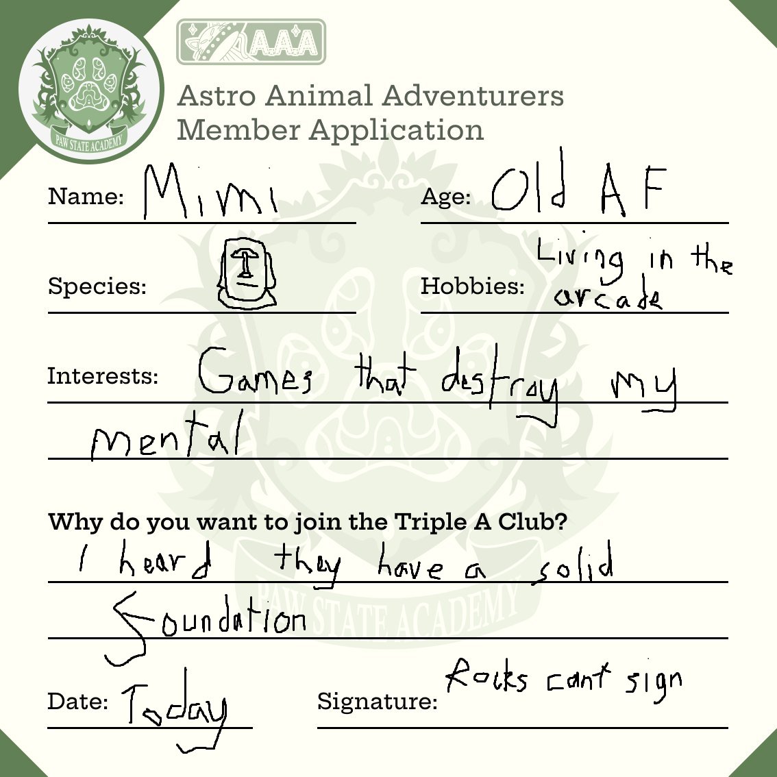 Mimi__573's tweet photo. #TripleAAApplication https://t.co/s1oyYxGhhN