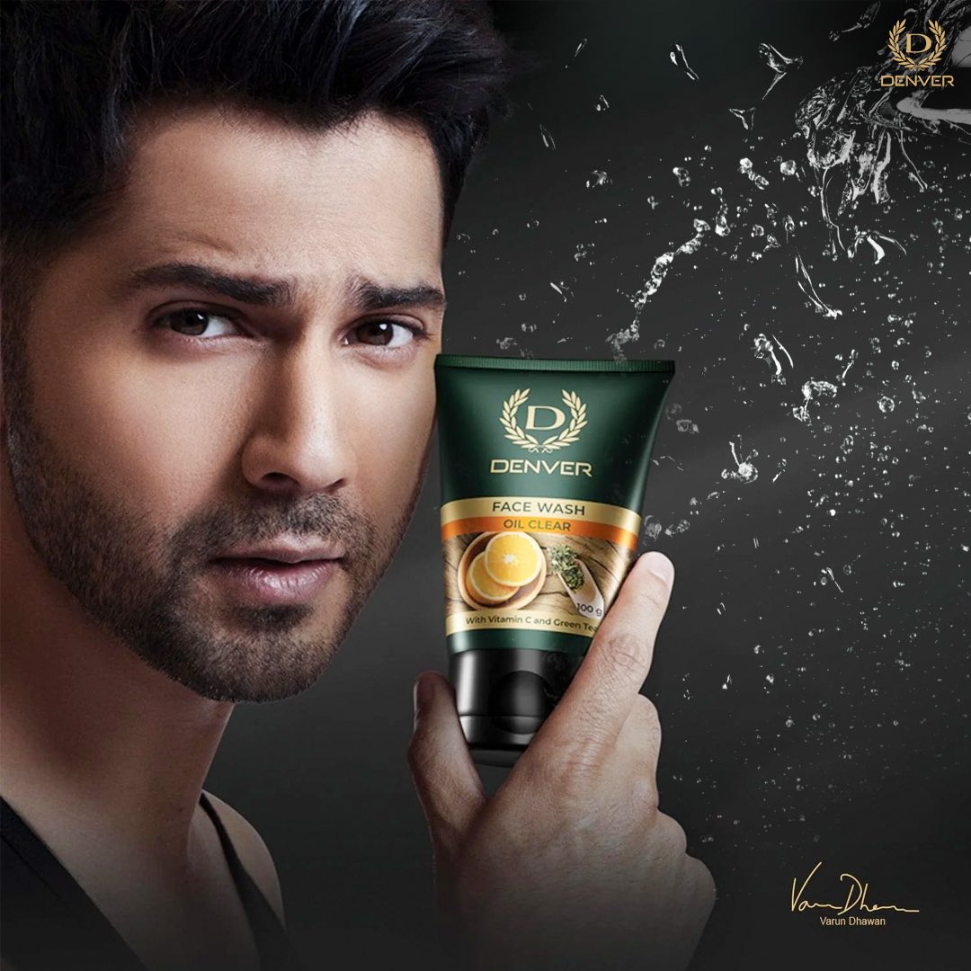 The fascinating blend of activated charcoal, mint, and aloe vera to keep your face and confidence shining bright as a sun! 🛒Shop now: denverformen.com #DenverForMen #ScentOfSuccess #VarunDhawan #relax #college #detemined #fresh #freshface #facewash #facecare