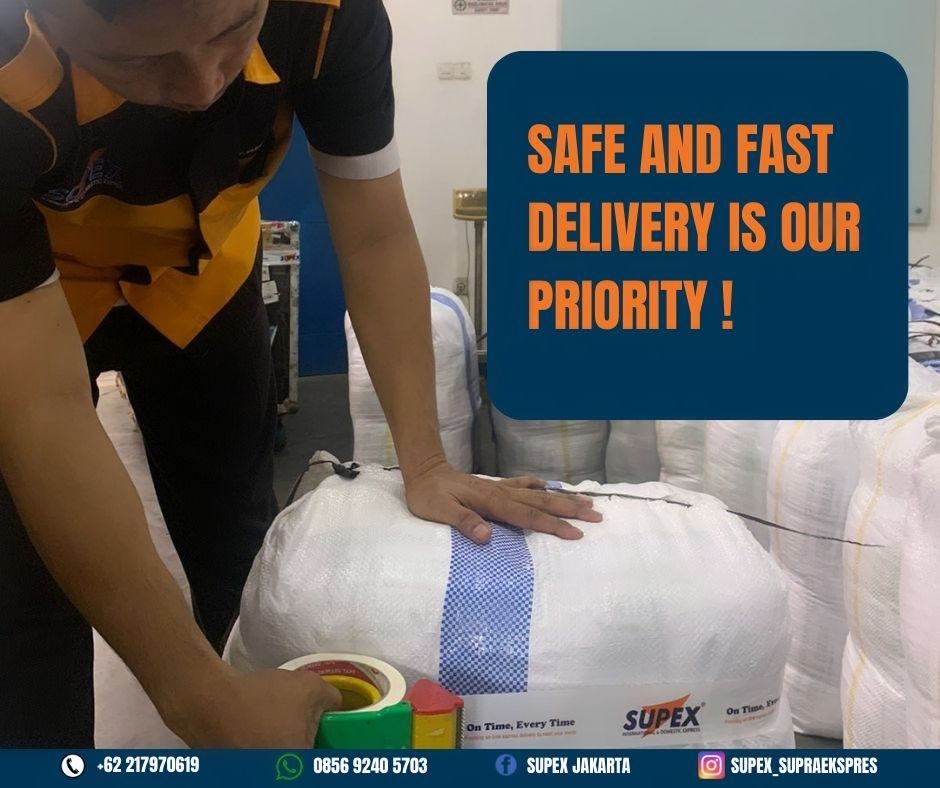 For more details &amp; inquiry:

Whatsapp :+6285218296102
Phone : 021-7970619 
Email : supex.jkt@supex.co.id 

Visit our Head office : PT. Supra Ekspres Jakarta 

"On time, Every time "