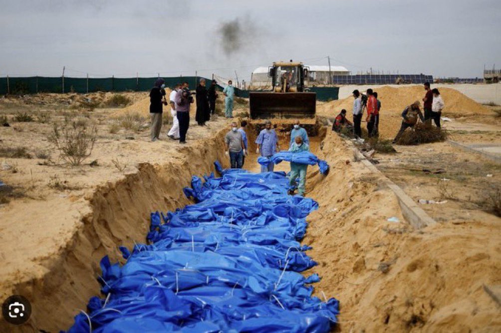 But somehow it’s all Palestinian civilians laying in the mass graves.