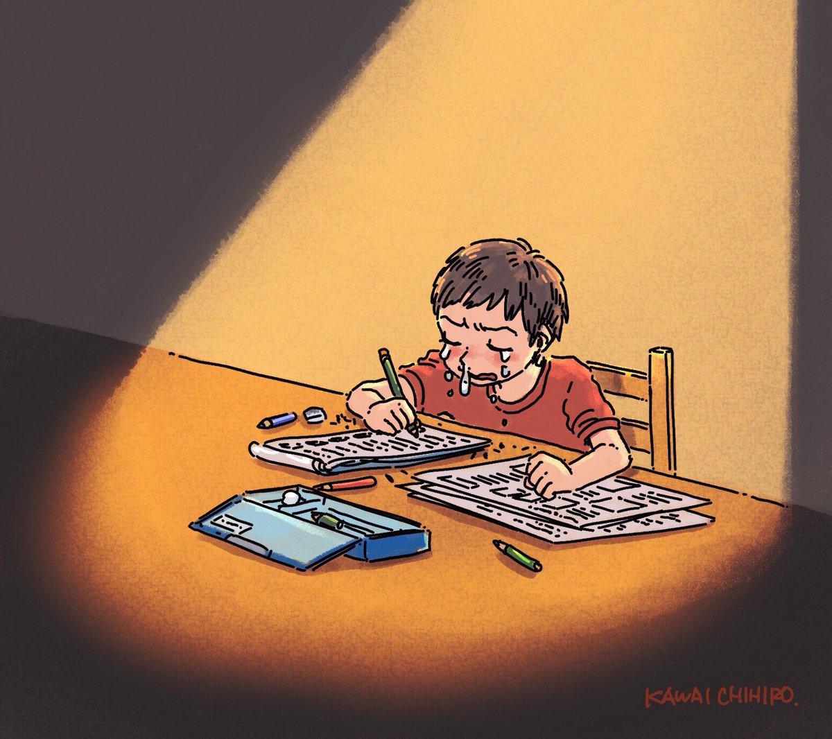 「#皆知ってる感覚の絵あとこれも…(8月31日) 」|かわいちひろのイラスト