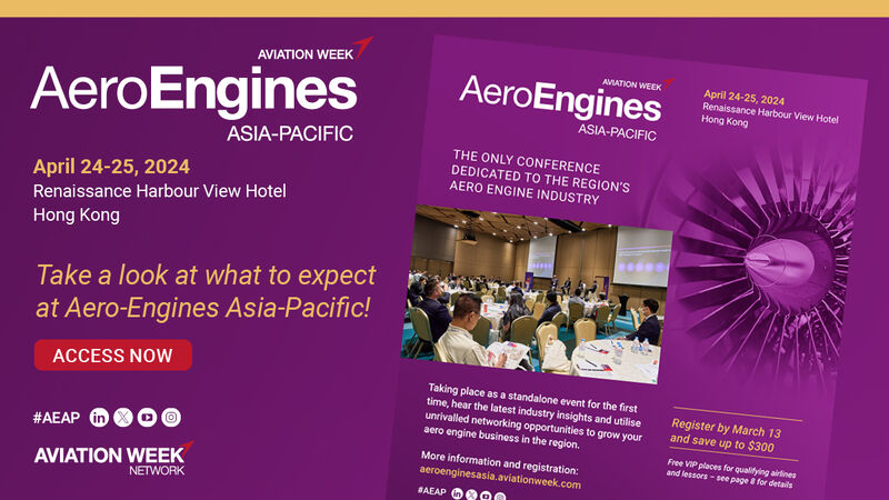 AvWeekEvents's tweet photo. Have you seen the brochure for Aero-Engines Asia-Pacific 2024 yet? Take a look at what to expect in Hong Kong on April 24-25.

View here >> https://t.co/bzKDV3FZba
#AEAP #AviationWeek #Engines #AeroEngines #AviationWeekNetwork https://t.co/ckhYdOHhoz