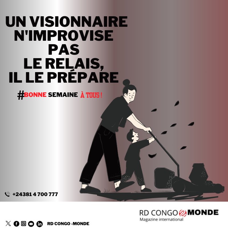 #bonnesemaine #BonDebutDeSemaine

“Un Visionnaire n’improvise pas le Relais , il le prépare.”

#LundiMotivation #information #magazine