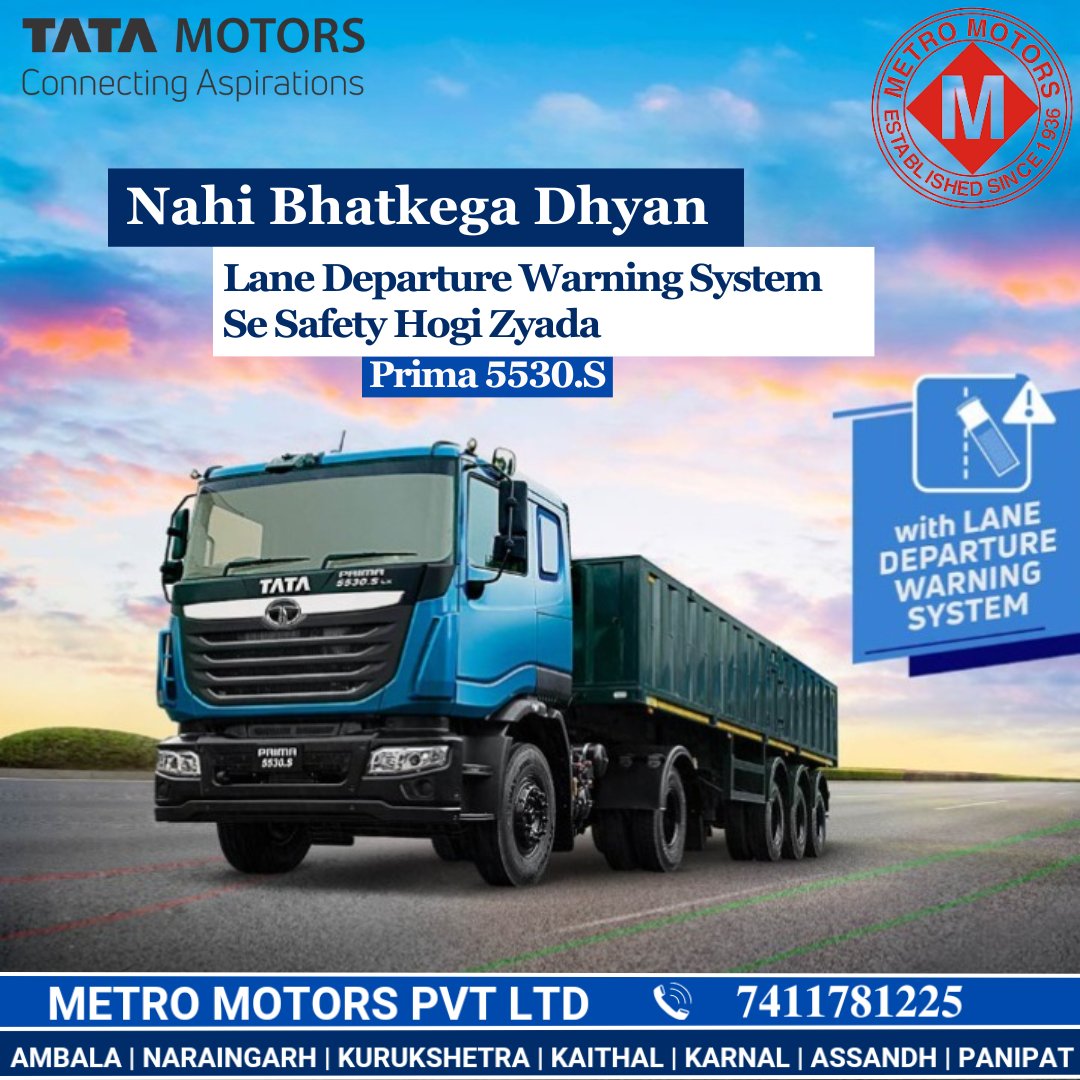 MetromotorsCv's tweet photo. TATA PRIMA FL- 5530.S- BS6 is one of the power-packed trucks from Tata known for its robust durability and reliability on rigid Indian terrain.
अधिक जानकारी के लिए कॉल करें - ☎️ 7411781225 ☎️
#metromotorsprivateltd #TataMotorsBS6Trucks #ZyadaKaVaada #TataTruck #CommercialVehicles https://t.co/tLnqxNWeSF