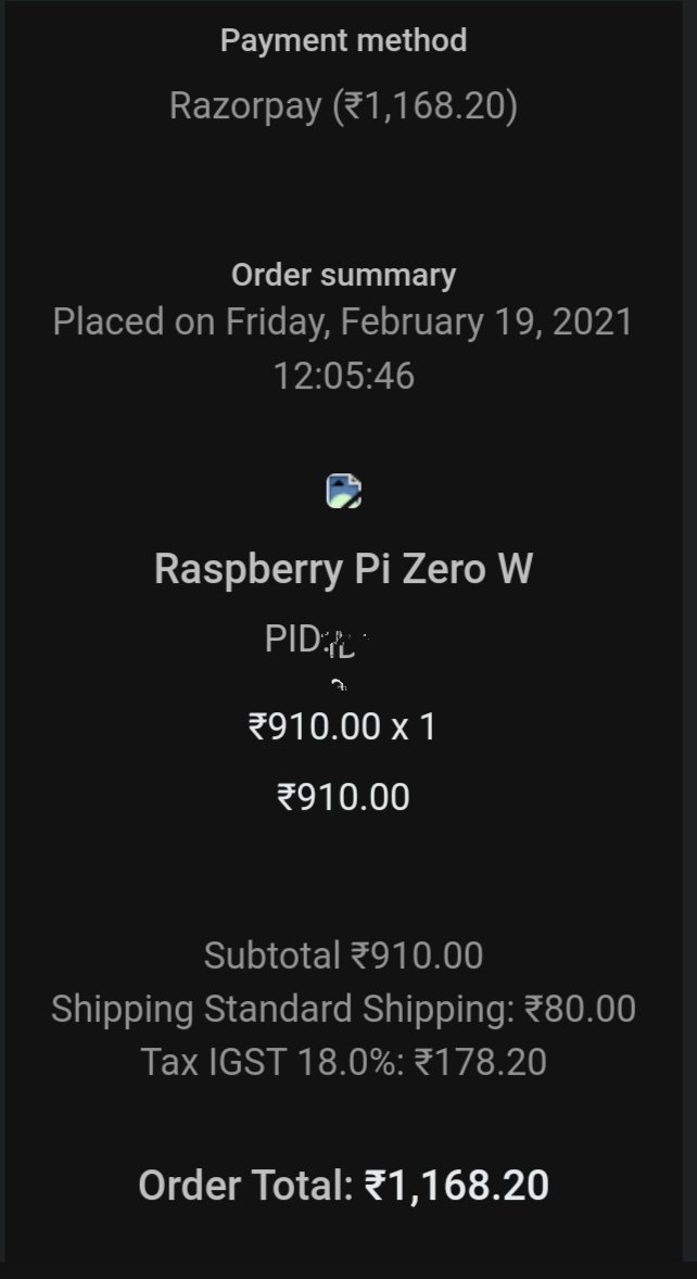 Bharatmohanty_'s tweet image. Raspberry Pi zero w price in Feb 2021 #raspberrypi #iot #singleboardcomputer #sbc