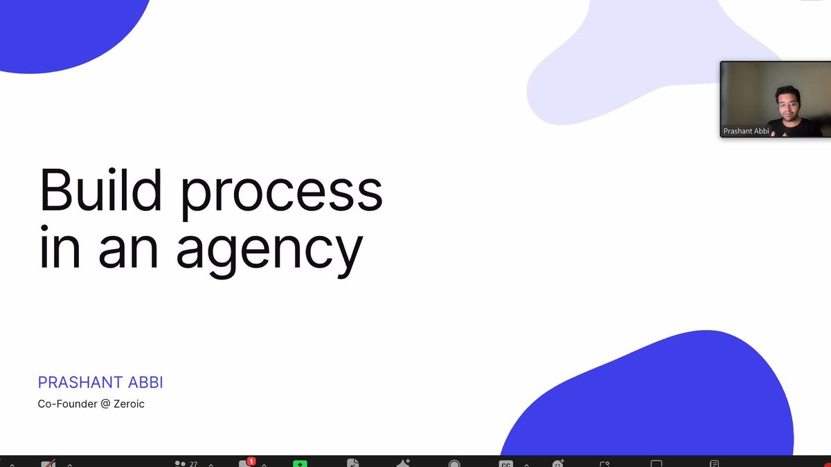 Attended an incredible session yesterday with one of the great Bubble builders and agency owner in India.

Huge thanks to <a href="/PrashantAbbi/">Prashant from Zeroic</a> for sharing his valuable insights and experiences.