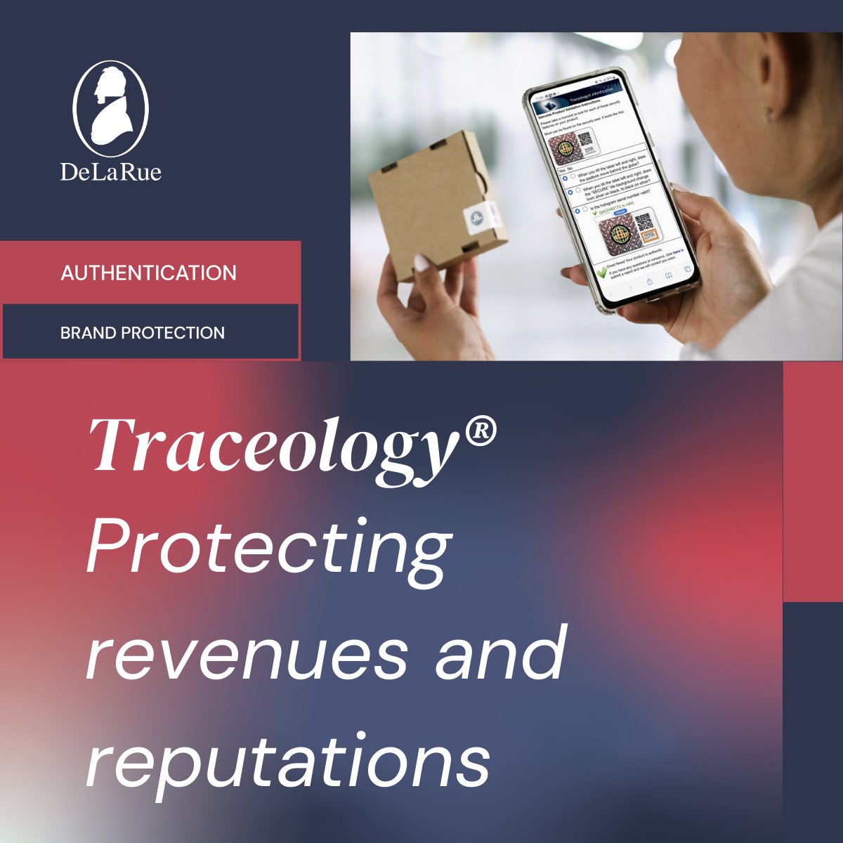 Want to take action against counterfeit and diversion with powerful data insights? Download the Traceology® Brochure to find out more hubs.ly/Q02mHPBd0 #trackandtrace #supplychainsecurity #brandprotection #delarue